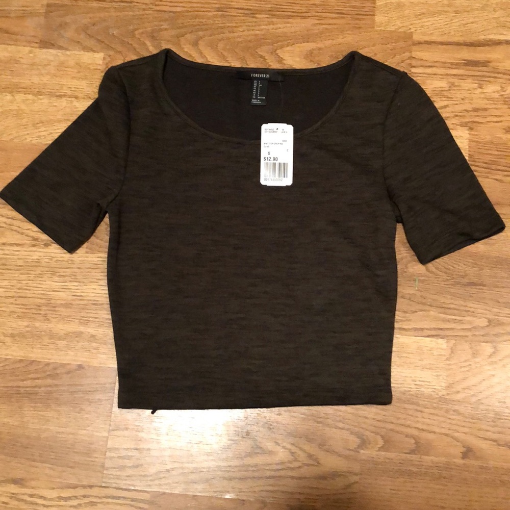 Hunter green cropped top